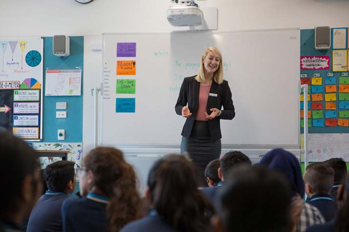 education-student-alison-kettle-addressing-class